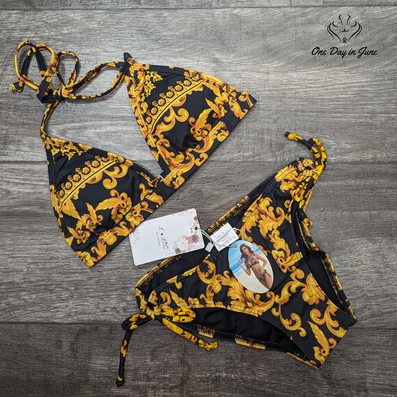 Fokulunda Halter String Bikini Swimsuit Size S - Picture 3 of 5